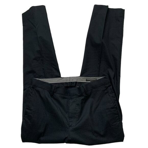 Banana Republic Slim Fit Dress Pants Men's Size 33x32 Flat Front Chino Black - Picture 5 of 10